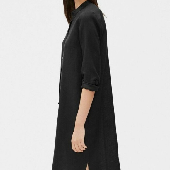 NWT Eileen Fisher 100% Linen Midi Shirt Dress - Picture 2 of 7